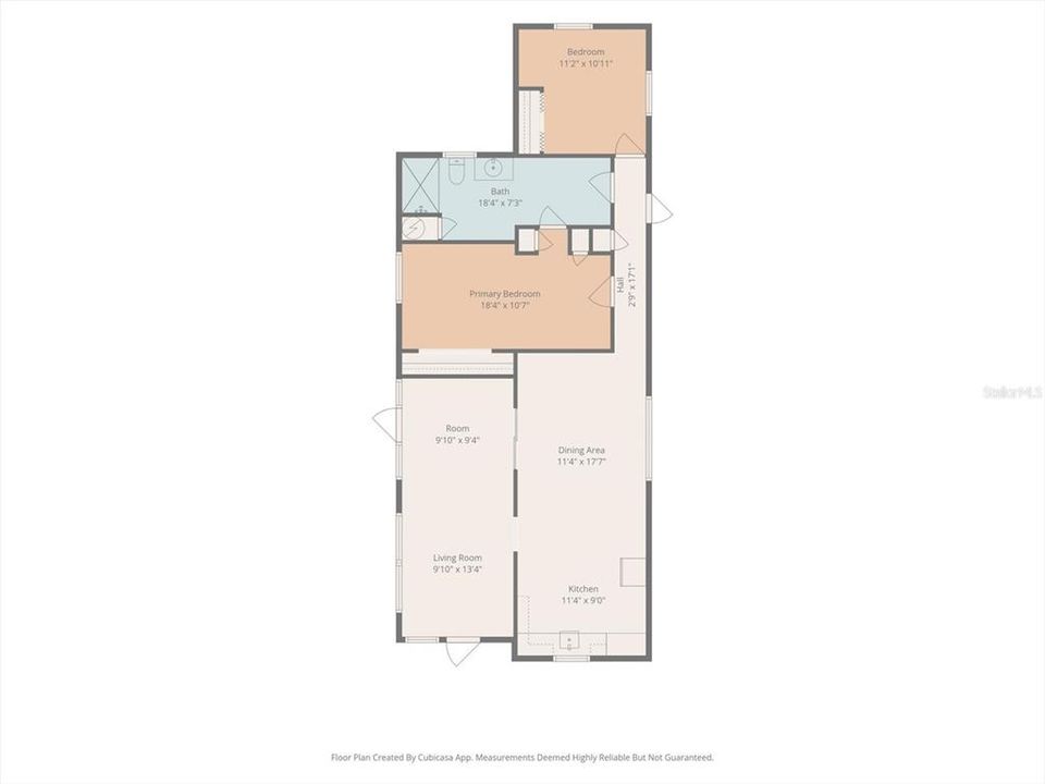 For Sale: $99,000 (2 beds, 1 baths, 672 Square Feet)