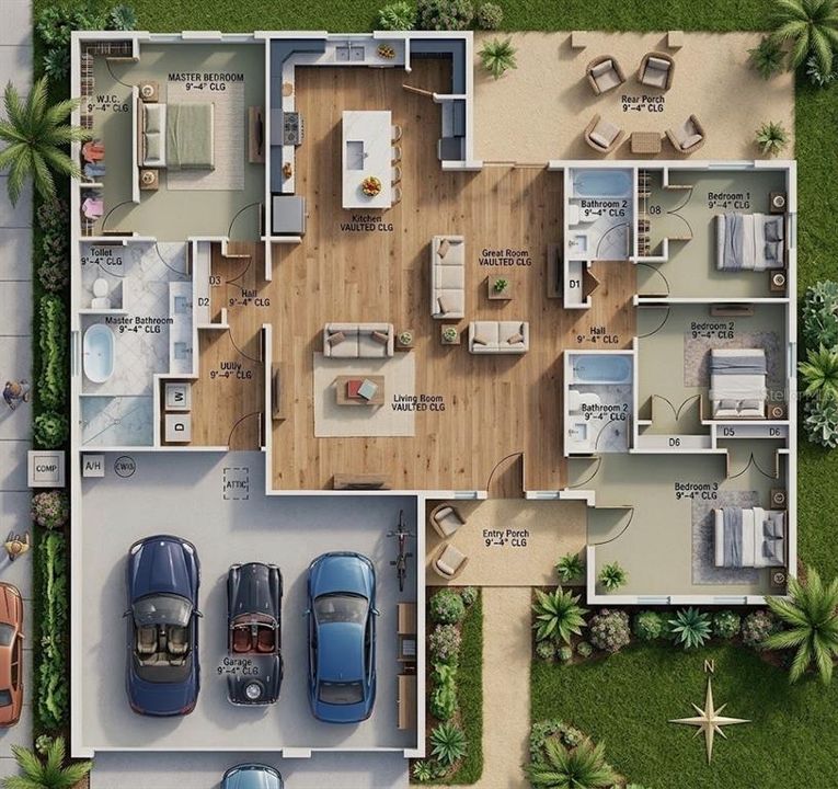 На продажу: $879,900 (5 спален, 4 ванн, 3400 Квадратных фут)