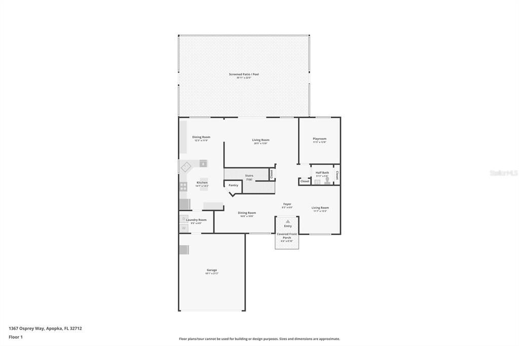 На продажу: $449,000 (4 спален, 2 ванн, 2844 Квадратных фут)