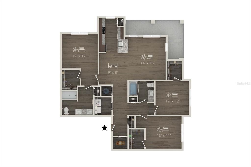 For Rent: $3,484 (3 beds, 2 baths, 1535 Square Feet)