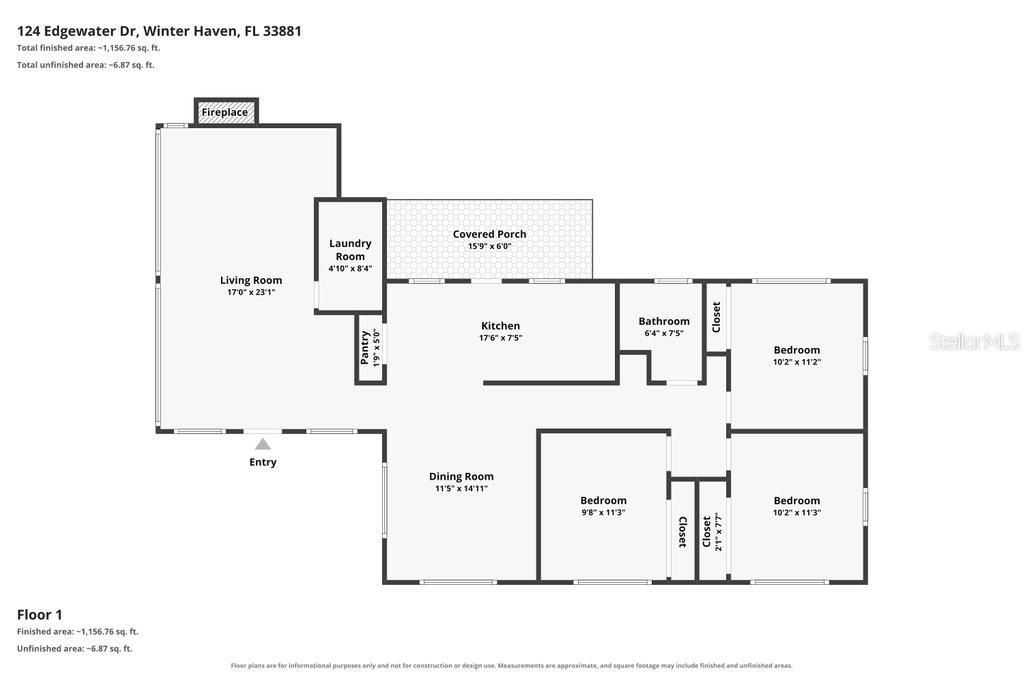 На продажу: $239,999 (3 спален, 1 ванн, 912 Квадратных фут)