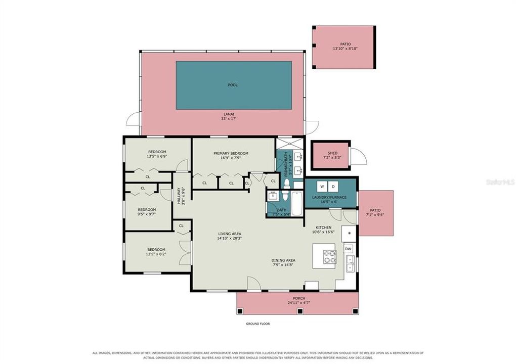 На продажу: $725,000 (4 спален, 2 ванн, 1632 Квадратных фут)