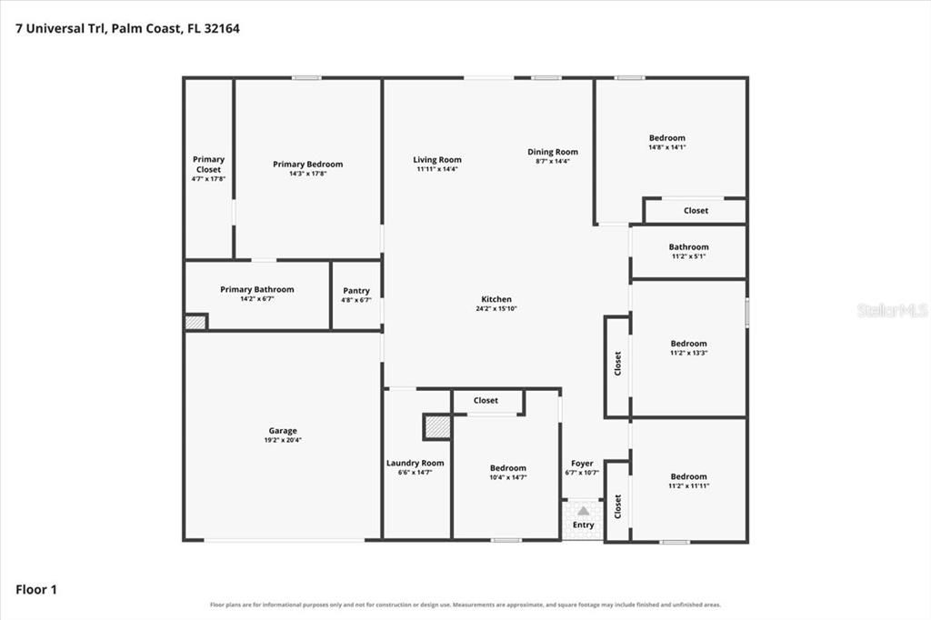 For Sale: $364,000 (5 beds, 2 baths, 2052 Square Feet)
