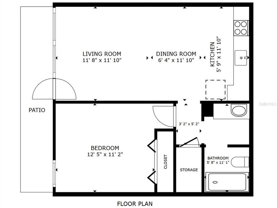 For Sale: $94,900 (1 beds, 1 baths, 600 Square Feet)