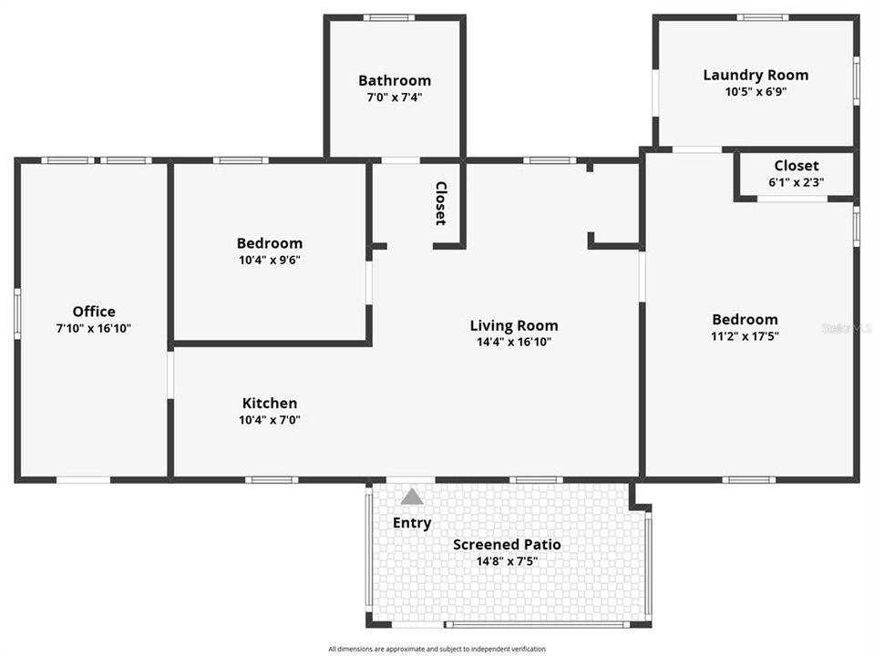 For Sale: $175,000 (2 beds, 1 baths, 574 Square Feet)