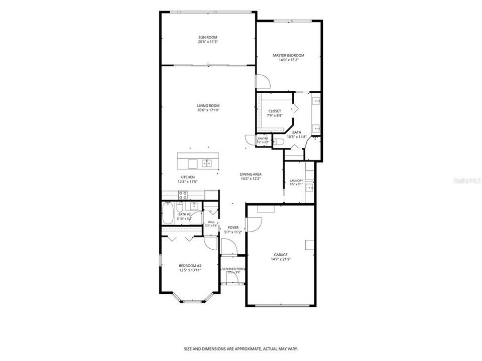 На продажу: $339,900 (2 спален, 2 ванн, 1512 Квадратных фут)