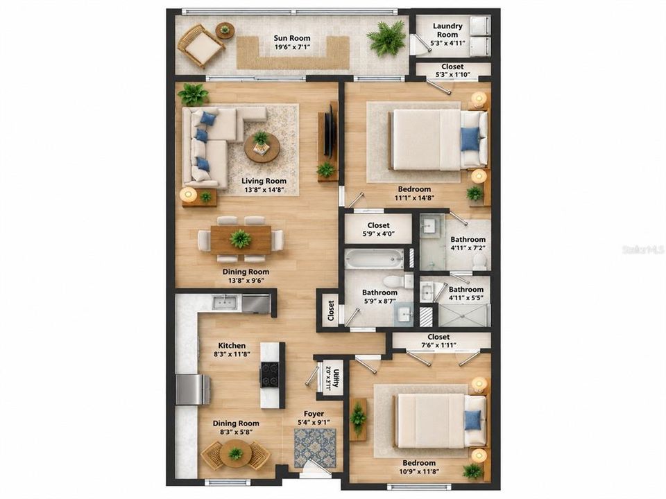 En Venta: $239,000 (2 camas, 2 baños, 1140 Pies cuadrados)
