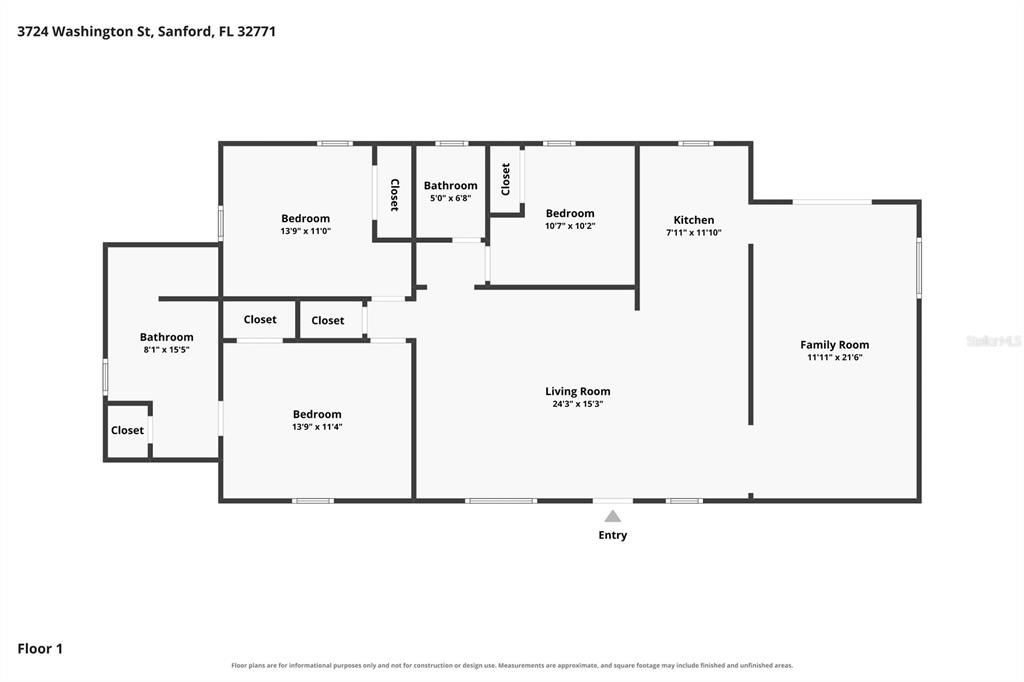 На продажу: $285,000 (3 спален, 2 ванн, 1618 Квадратных фут)