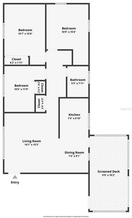 For Rent: $2,200 (3 beds, 1 baths, 1012 Square Feet)