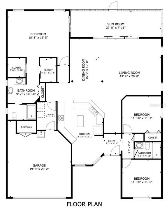 На продажу: $450,000 (3 спален, 2 ванн, 1915 Квадратных фут)