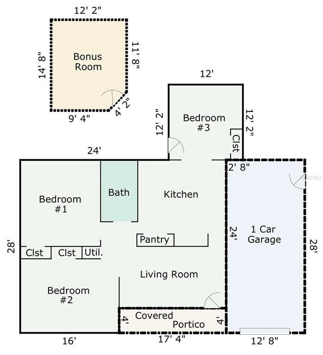 For Sale: $259,000 (3 beds, 1 baths, 1024 Square Feet)