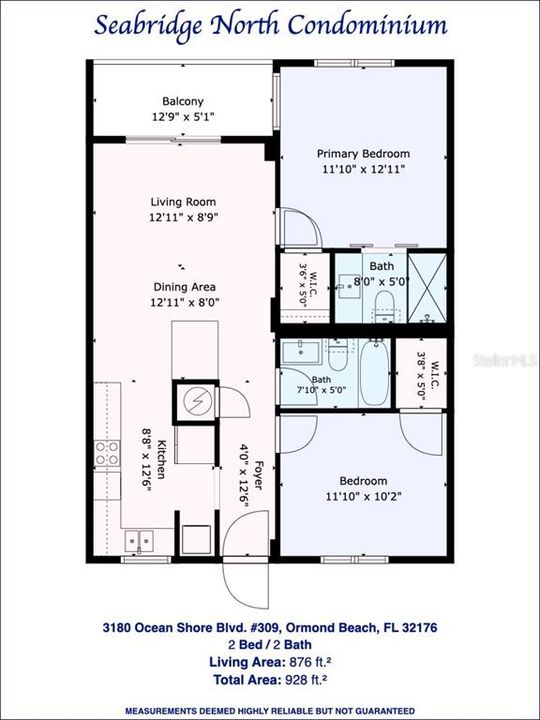 For Sale: $349,900 (2 beds, 2 baths, 876 Square Feet)