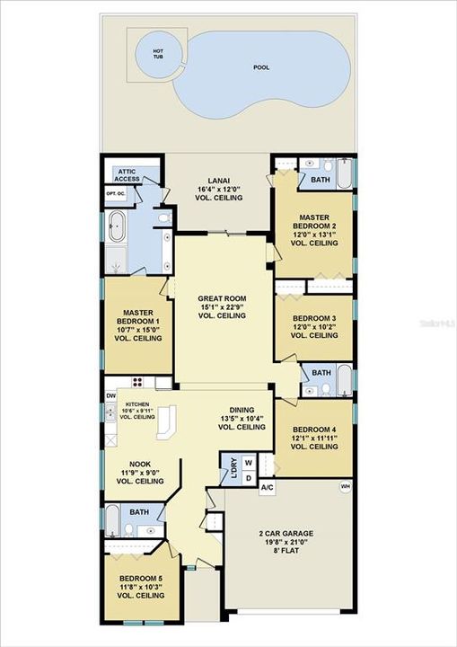 На продажу: $524,999 (5 спален, 4 ванн, 2136 Квадратных фут)