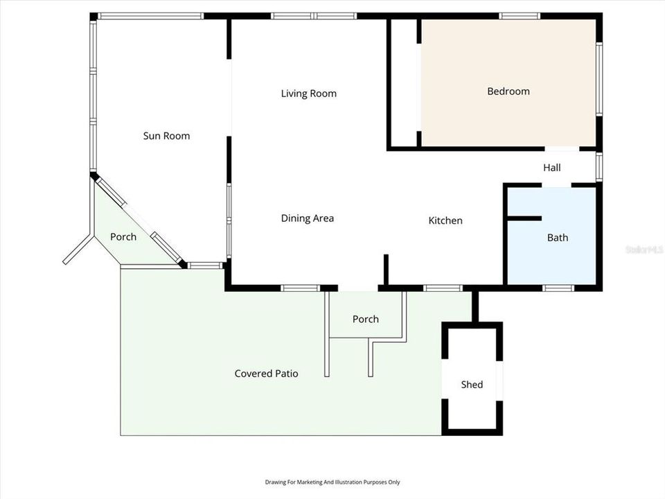 For Sale: $99,000 (1 beds, 1 baths, 560 Square Feet)