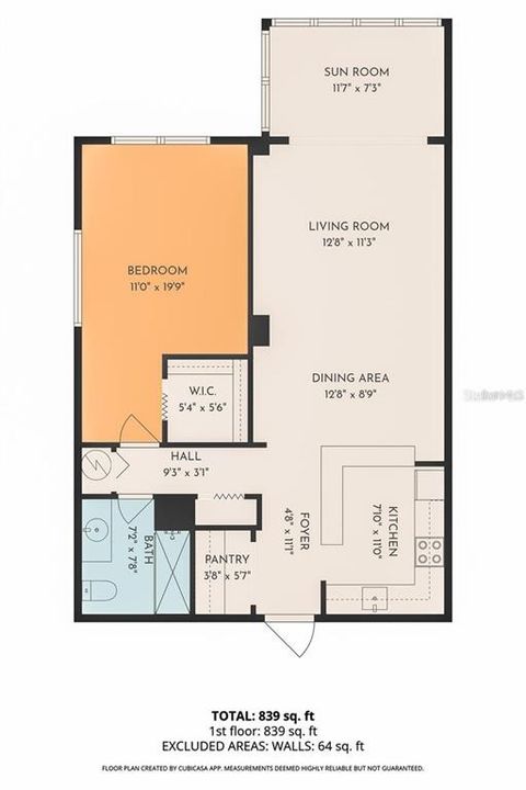 На продажу: $249,900 (1 спален, 1 ванн, 840 Квадратных фут)