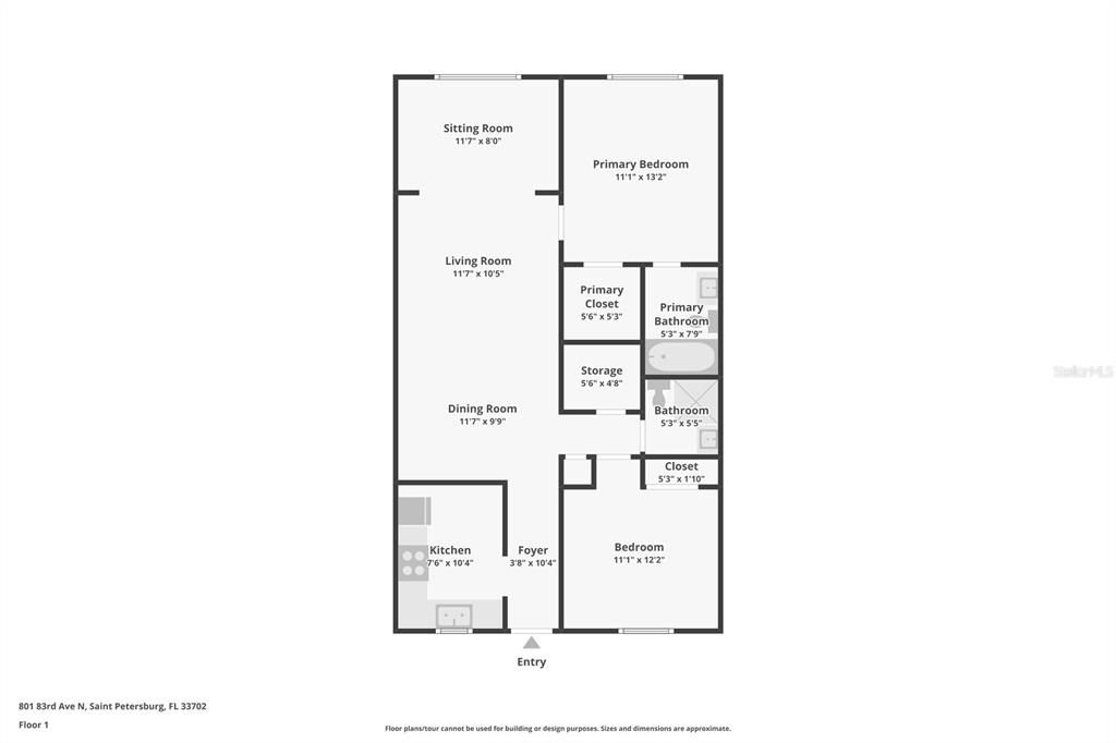 For Sale: $119,900 (2 beds, 2 baths, 800 Square Feet)