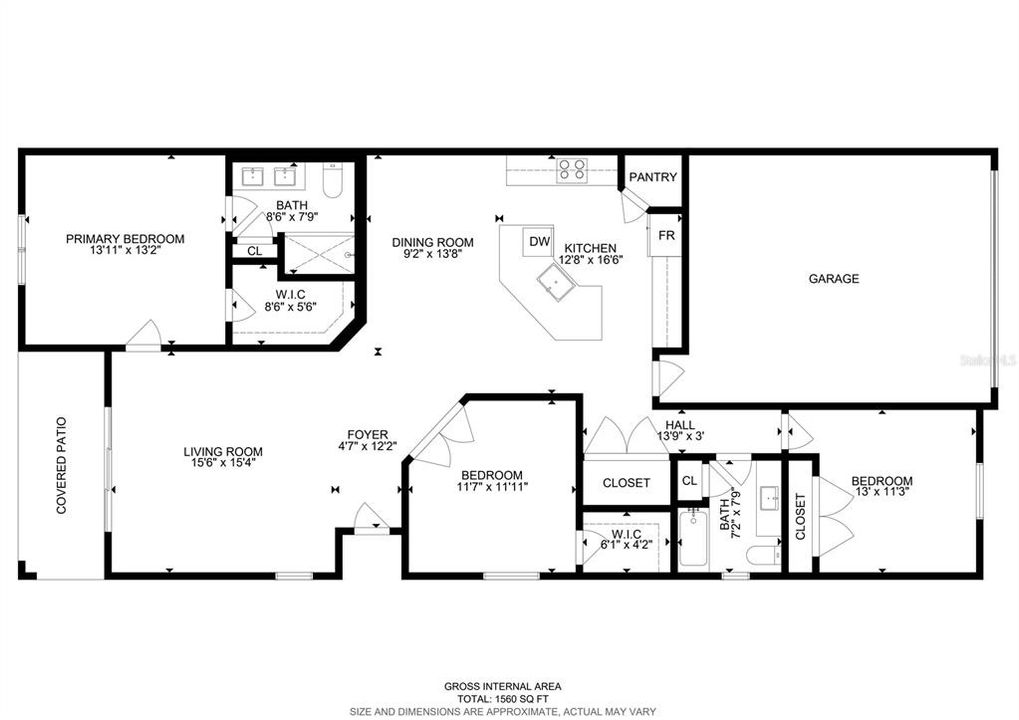 For Sale: $299,999 (3 beds, 2 baths, 1564 Square Feet)