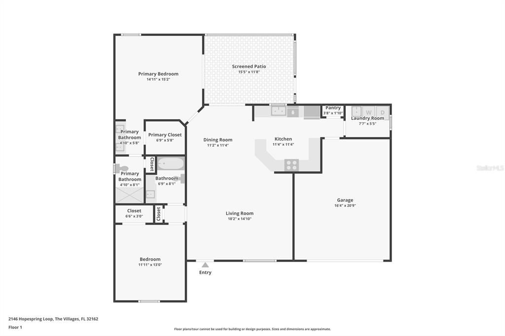 For Sale: $325,000 (2 beds, 2 baths, 1231 Square Feet)