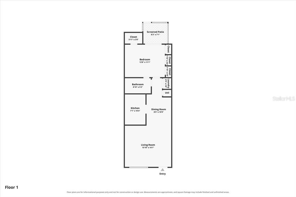 For Sale: $149,900 (1 beds, 1 baths, 707 Square Feet)
