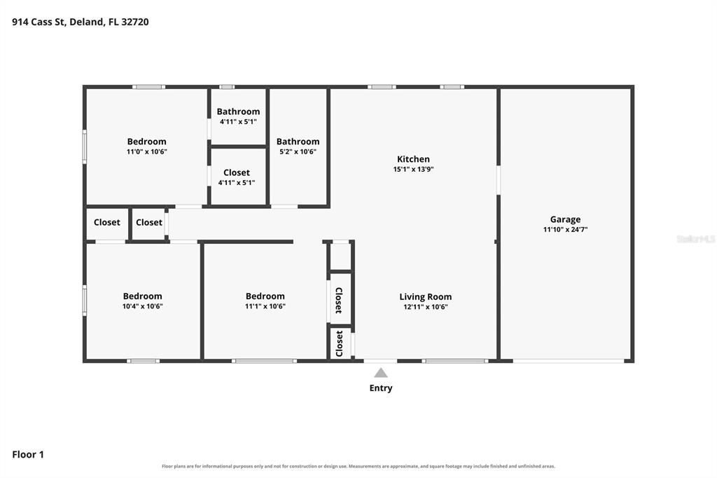 For Sale: $230,000 (3 beds, 1 baths, 1014 Square Feet)
