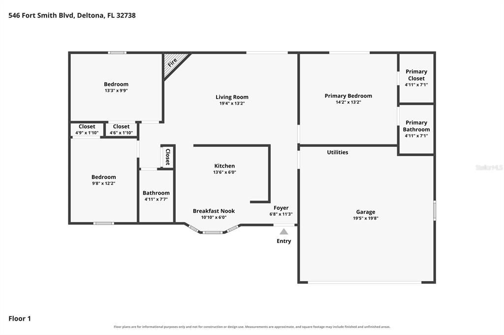 For Sale: $275,000 (3 beds, 2 baths, 1194 Square Feet)