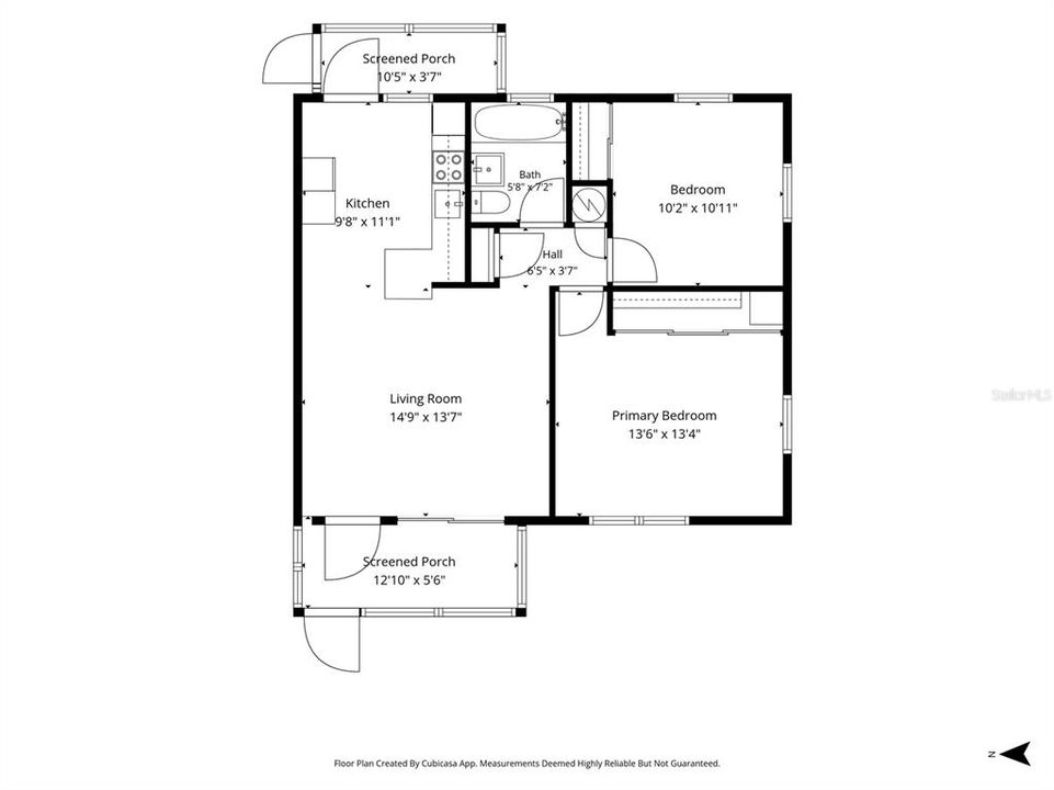 For Sale: $119,900 (2 beds, 1 baths, 780 Square Feet)