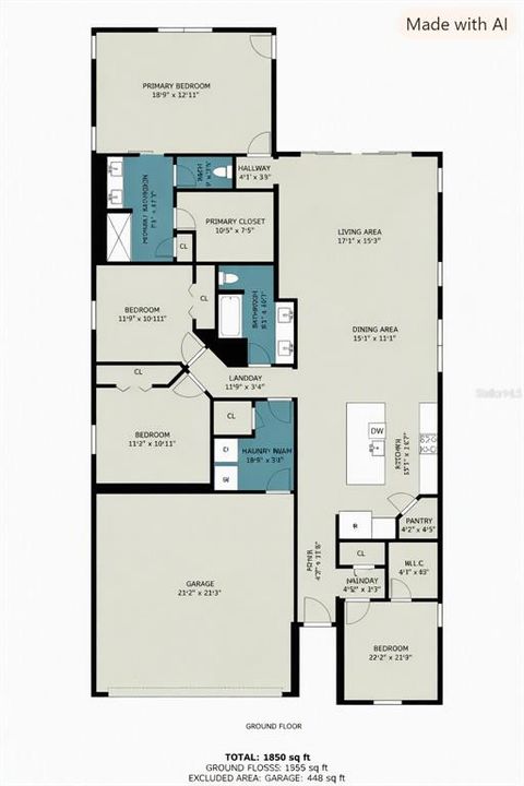 На продажу: $369,900 (4 спален, 2 ванн, 2000 Квадратных фут)