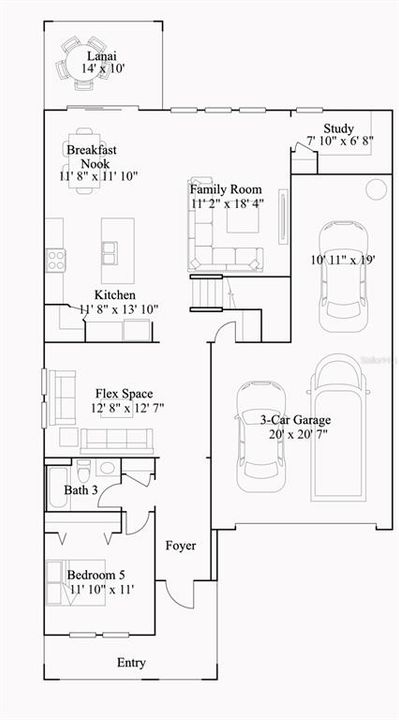 На продажу: $649,000 (5 спален, 3 ванн, 3332 Квадратных фут)