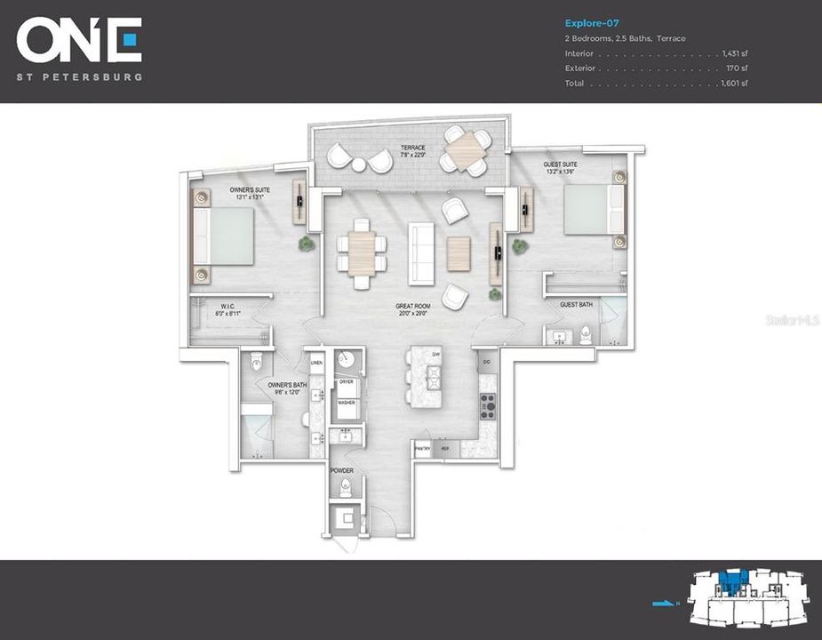 For Rent: $9,000 (2 beds, 2 baths, 1431 Square Feet)