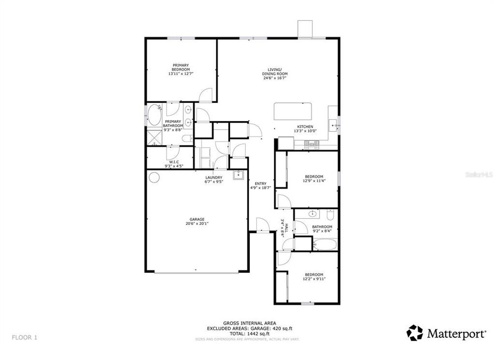 На продажу: $295,000 (3 спален, 2 ванн, 1537 Квадратных фут)