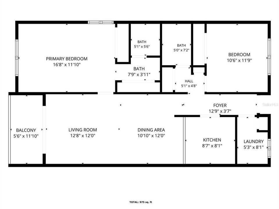 For Sale: $175,000 (2 beds, 2 baths, 980 Square Feet)