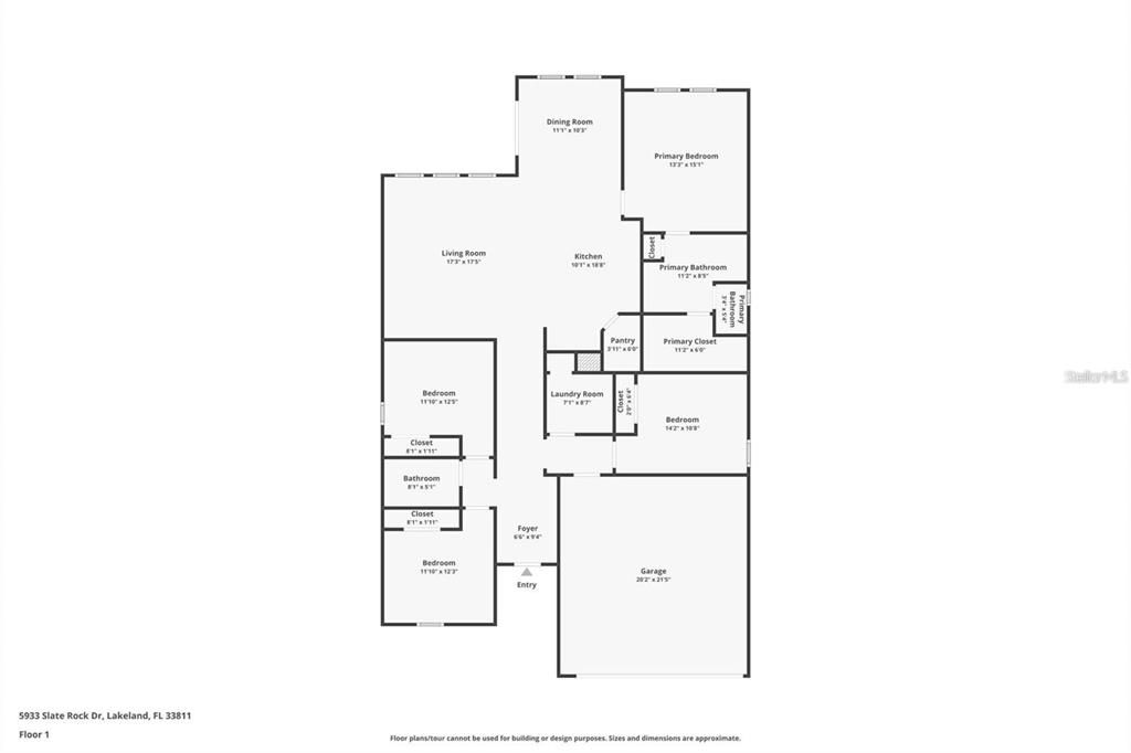 На продажу: $329,000 (4 спален, 2 ванн, 1848 Квадратных фут)
