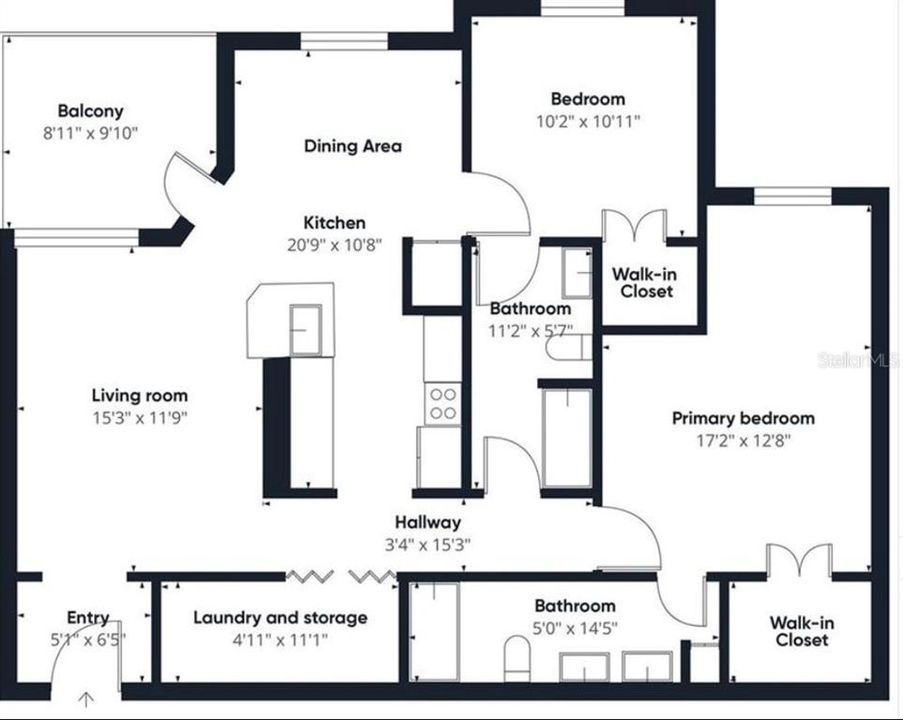 На продажу: $249,000 (2 спален, 2 ванн, 1170 Квадратных фут)