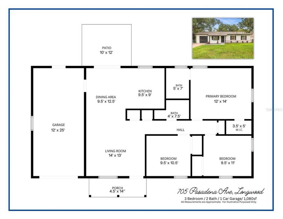 En Venta: $329,000 (3 camas, 2 baños, 1080 Pies cuadrados)