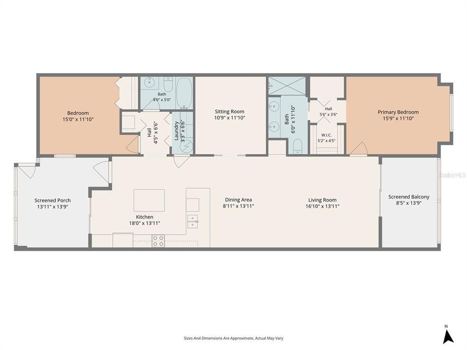 For Rent: $2,300 (2 beds, 2 baths, 1355 Square Feet)