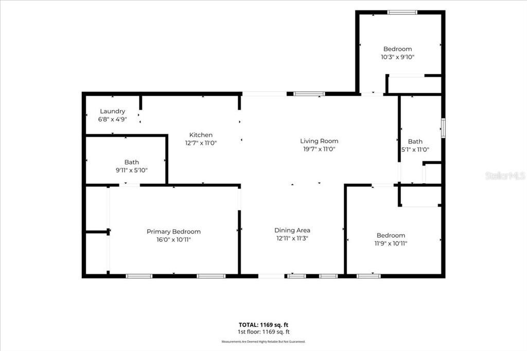 На продажу: $225,000 (3 спален, 2 ванн, 1169 Квадратных фут)