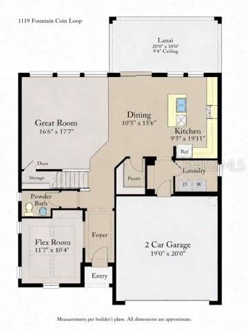 На продажу: $529,900 (4 спален, 2 ванн, 2604 Квадратных фут)