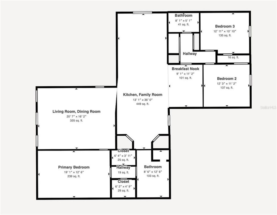 На продажу: $325,000 (3 спален, 2 ванн, 1932 Квадратных фут)