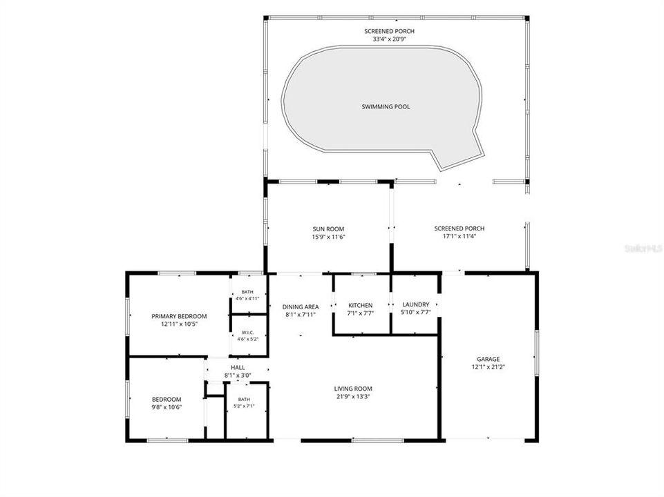 На продажу: $199,900 (2 спален, 1 ванн, 1113 Квадратных фут)