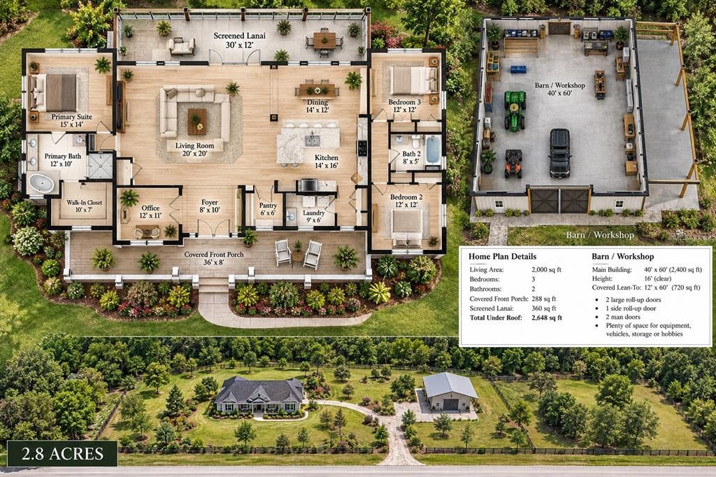 На продажу: $289,900 (2.84 acres)
