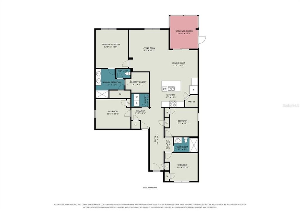 На продажу: $335,000 (4 спален, 2 ванн, 1846 Квадратных фут)