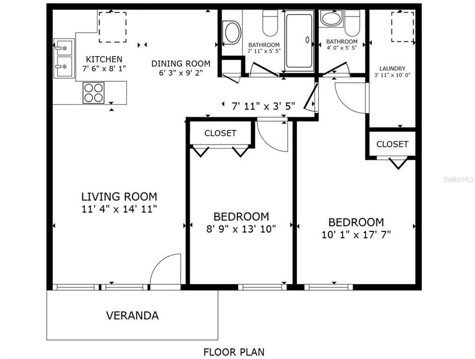 En Venta: $119,500 (2 camas, 1 baños, 825 Pies cuadrados)