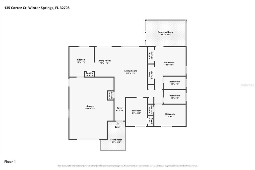 На продажу: $314,900 (3 спален, 2 ванн, 1098 Квадратных фут)