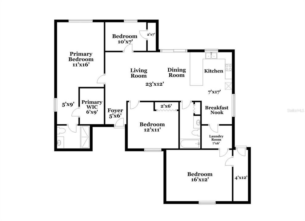 В аренду: $1,680 (4 спален, 2 ванн, 1201 Квадратных фут)