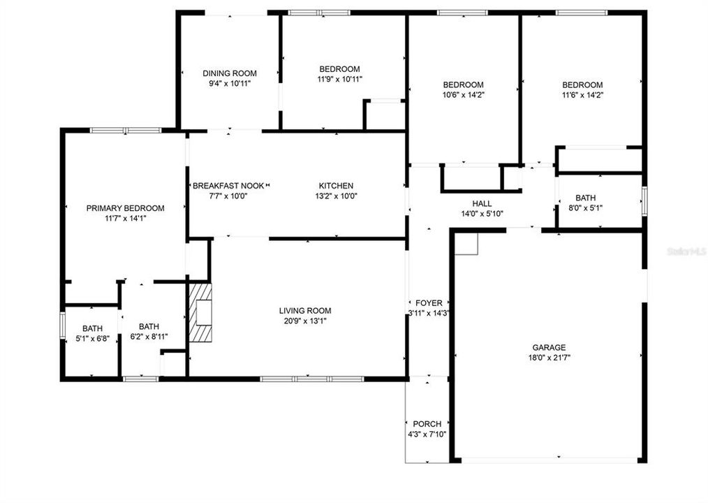 For Sale: $289,000 (3 beds, 2 baths, 1665 Square Feet)