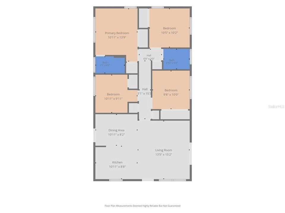 На продажу: $289,000 (4 спален, 2 ванн, 1196 Квадратных фут)