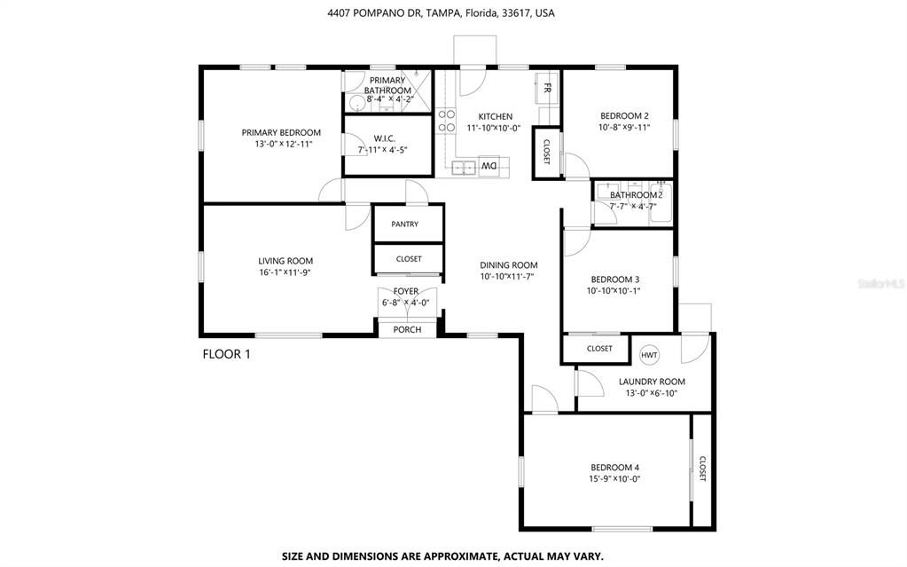 В аренду: $2,220 (4 спален, 2 ванн, 1664 Квадратных фут)