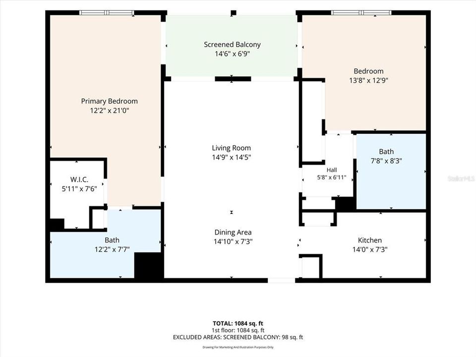 En Venta: $315,000 (2 camas, 2 baños, 1100 Pies cuadrados)