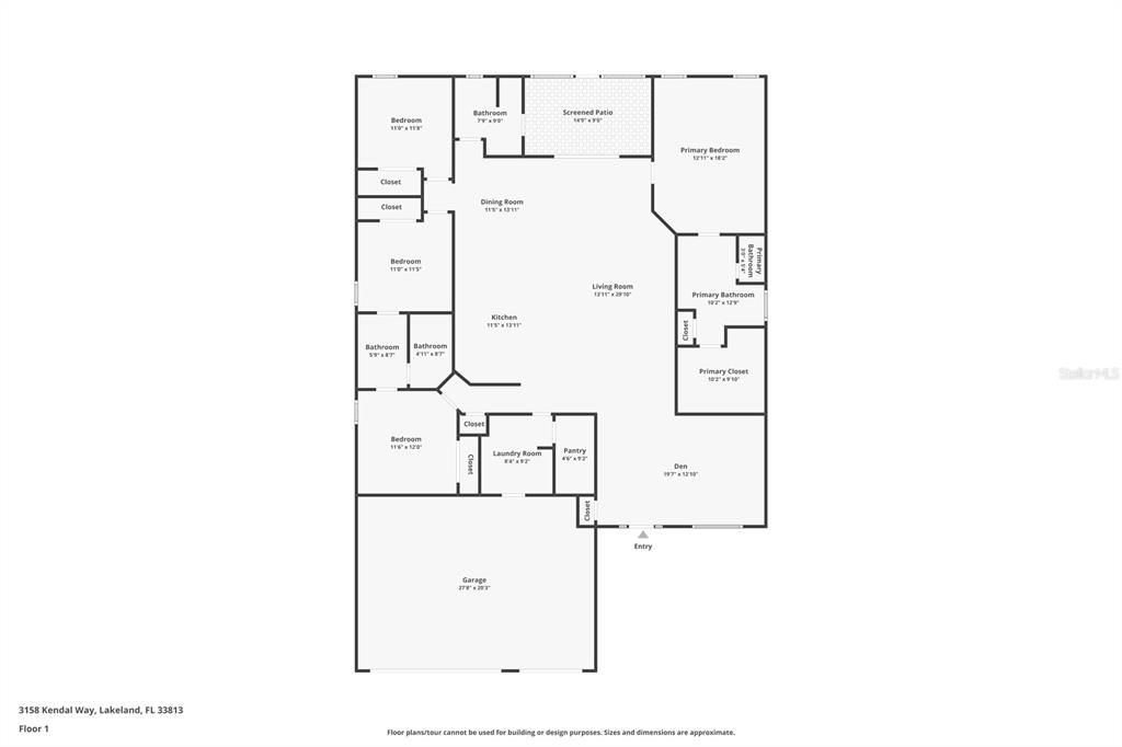 На продажу: $525,000 (4 спален, 3 ванн, 2566 Квадратных фут)