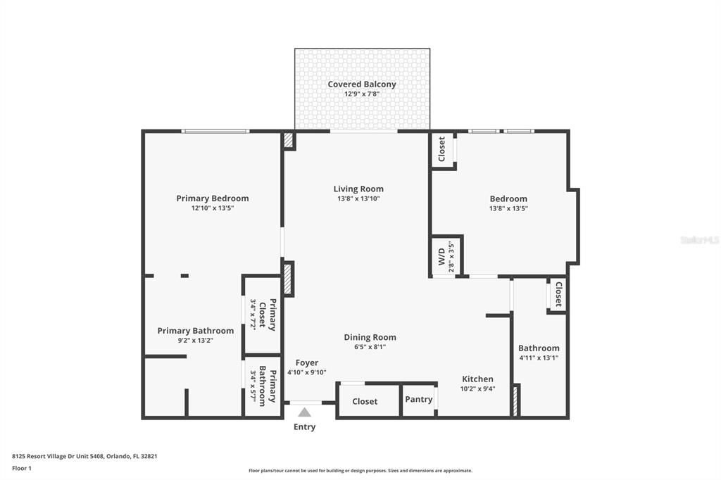 На продажу: $149,000 (2 спален, 2 ванн, 1060 Квадратных фут)